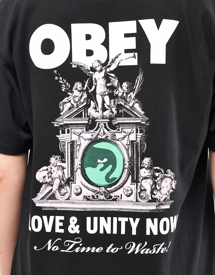 Obey Love & Unity Now T-Shirt - Black - Image 7