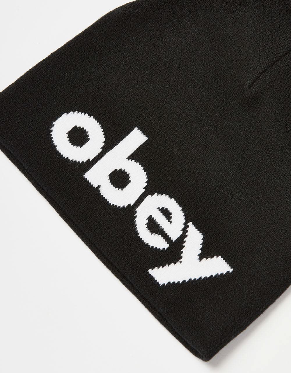 Obey Lowercase Beanie - Black - Image 2
