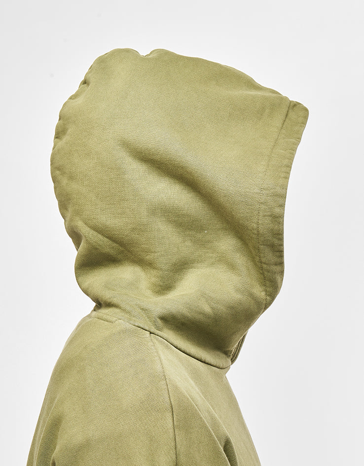 Obey Lowercase Pigment Hood Pullover Hoodie - Pigment Moss Green - Image 5