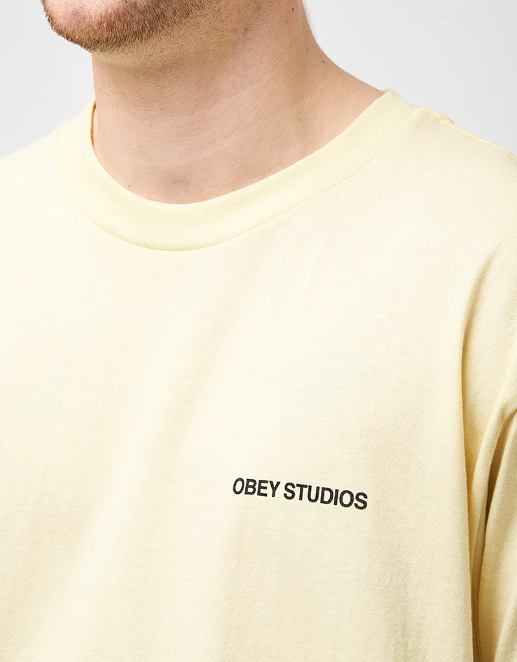 Obey Moves Of Life T-Shirt - Pale Yellow - Image 4