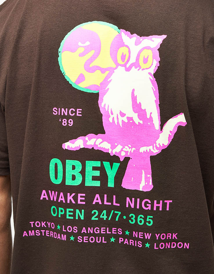 Obey Owl T-Shirt - Java Brown - Image 4