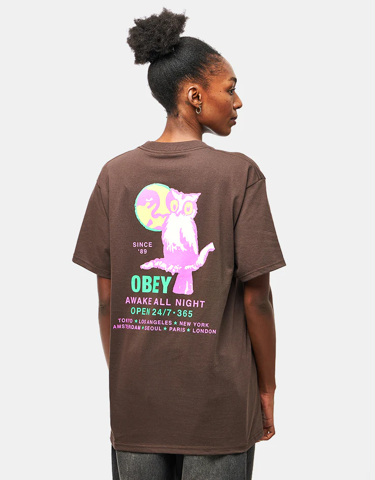 Obey Owl T-Shirt - Java Brown - Image 6