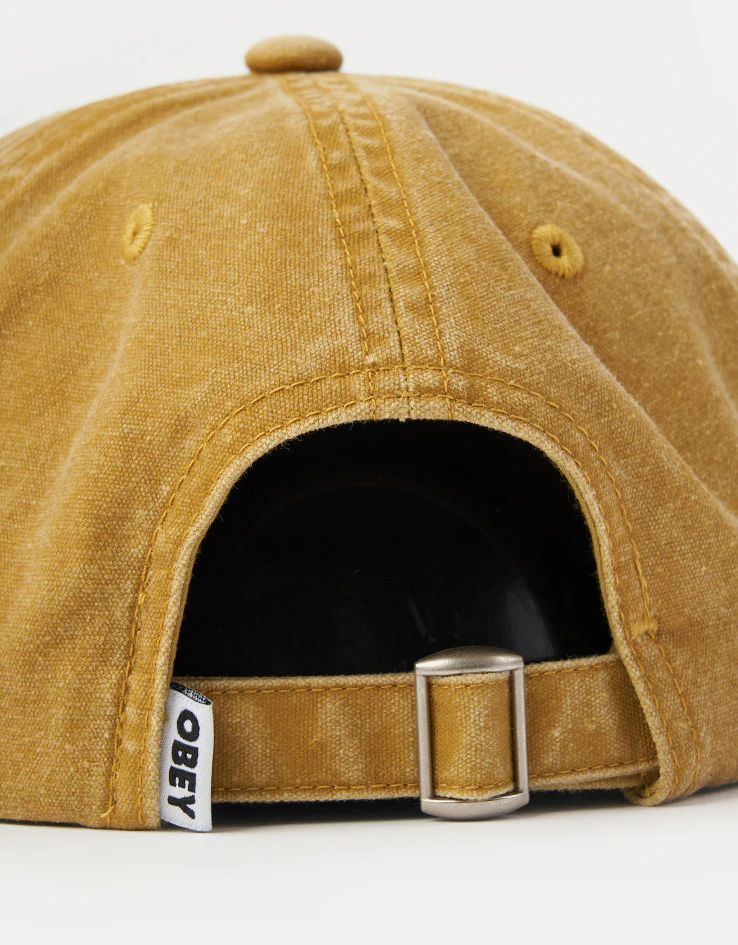 Obey Pigment Obey Farms 6 Panel Strapback Cap - Pigment Mustard Multi - Image 3