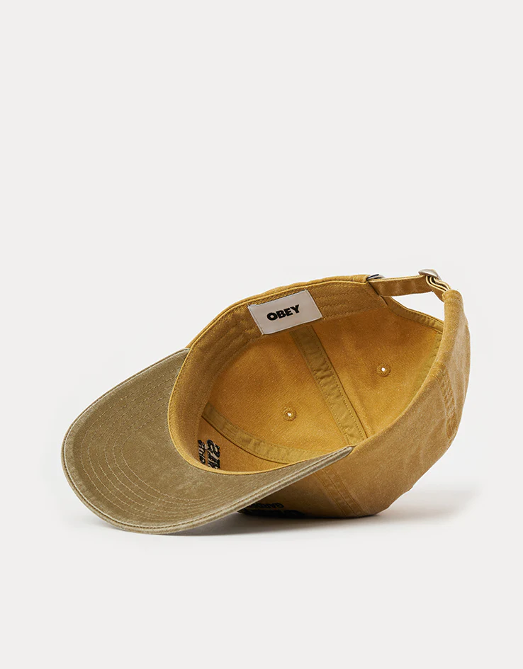 Obey Pigment Obey Farms 6 Panel Strapback Cap - Pigment Mustard Multi - Image 5
