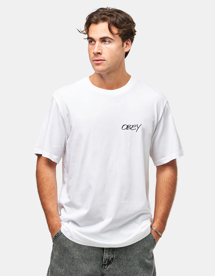Obey Poppies T-Shirt - White - Image 2