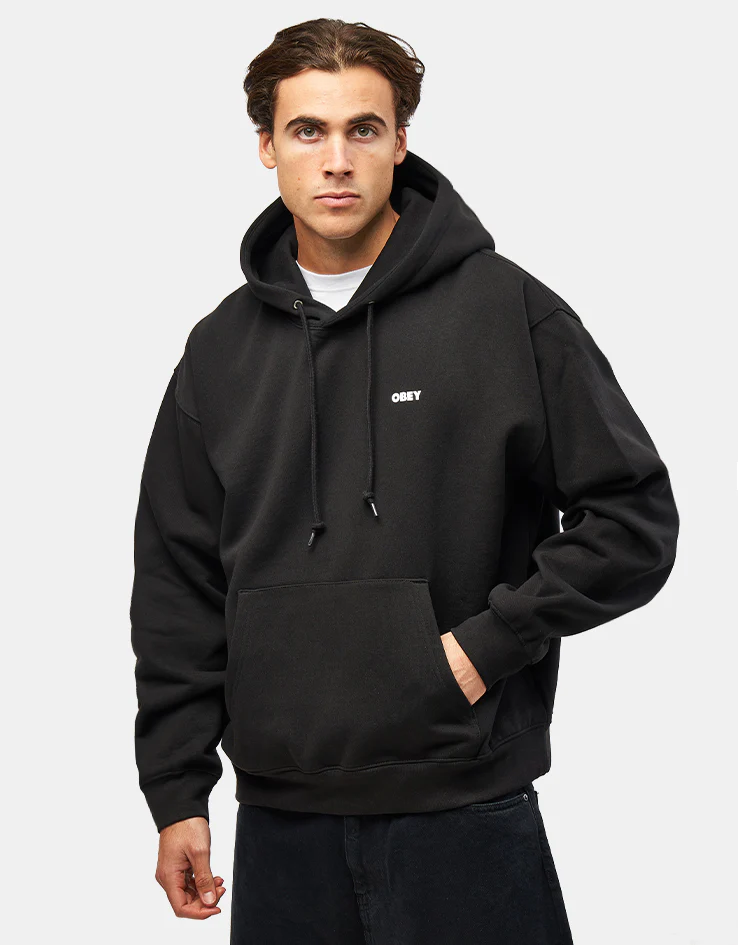 Obey Quarter Icon Pullover Hoodie - Black - Image 2