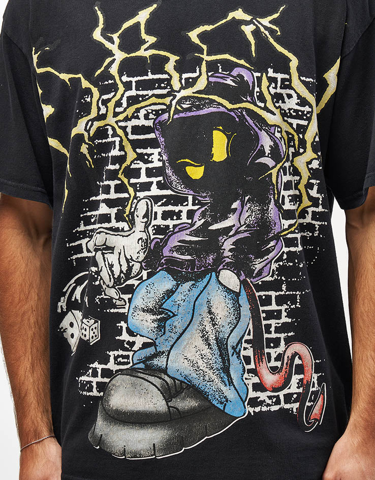 Obey Roll The Dice Vintage Oversized T-Shirt - Black - Image 3