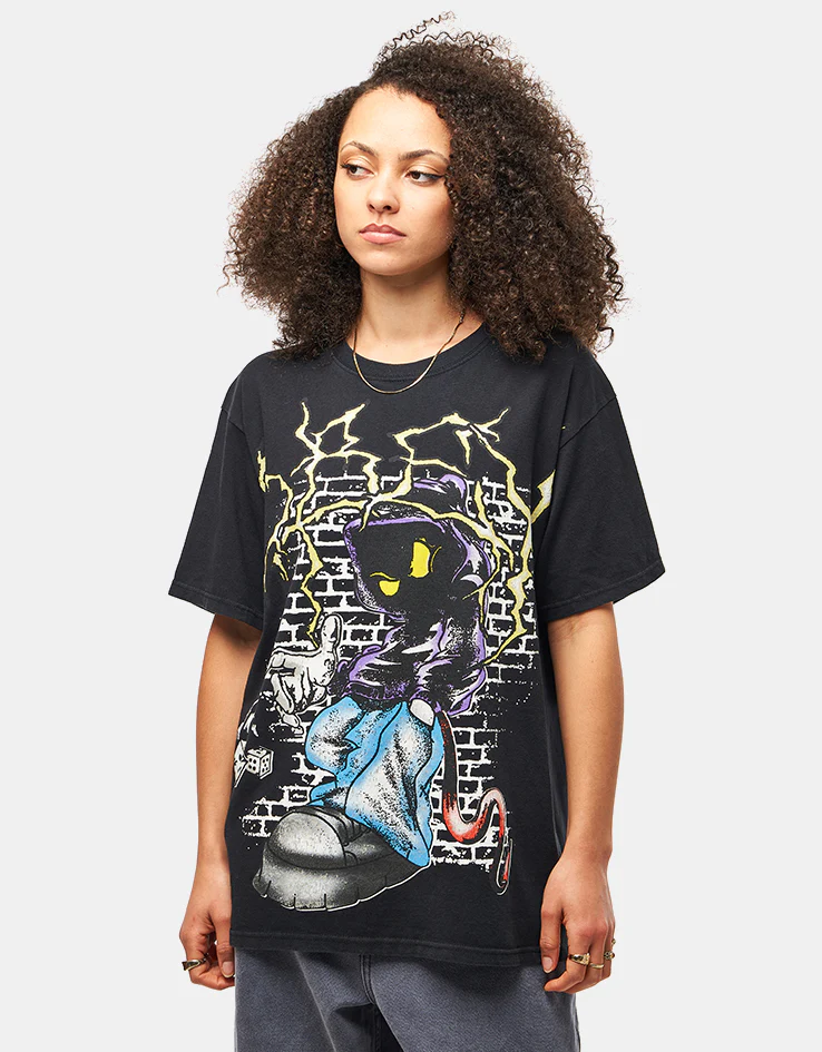 Obey Roll The Dice Vintage Oversized T-Shirt - Black - Image 4