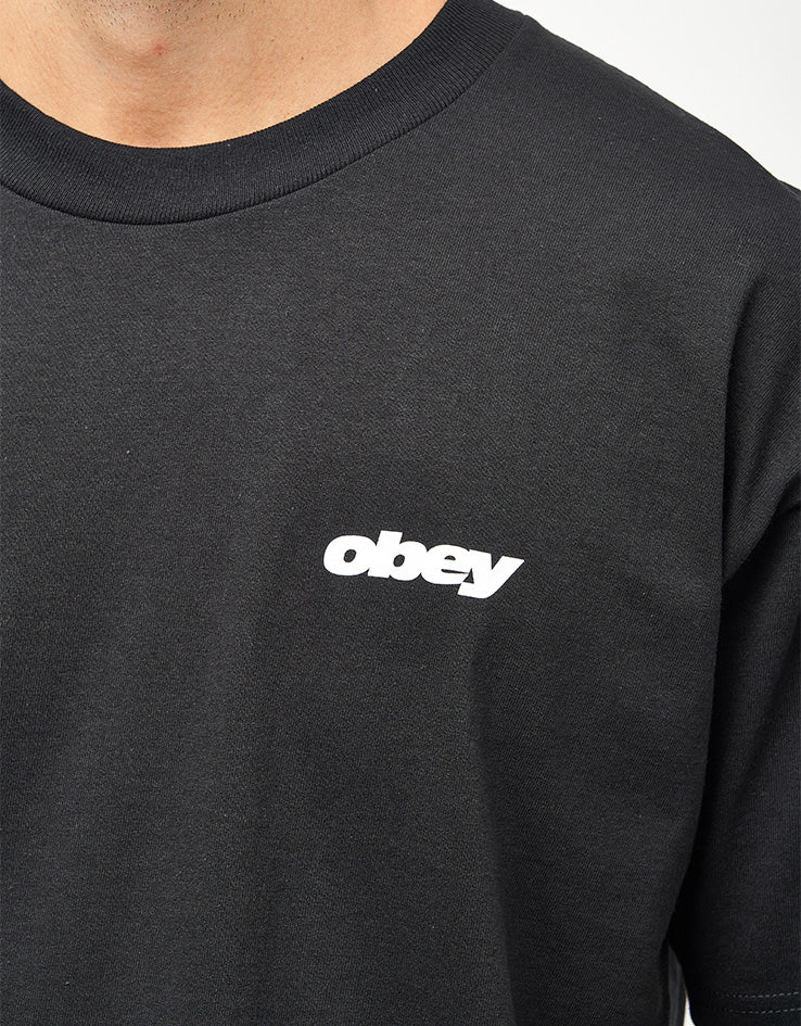 Obey Star T-Shirt - Black - Image 4