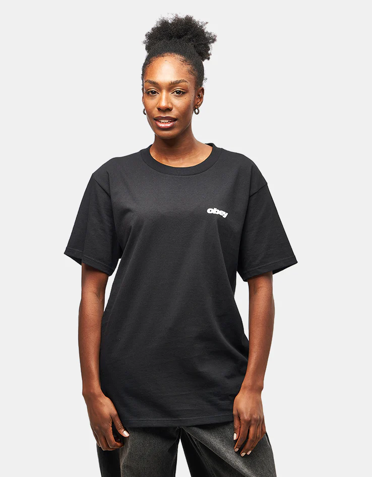 Obey Star T-Shirt - Black - Image 6