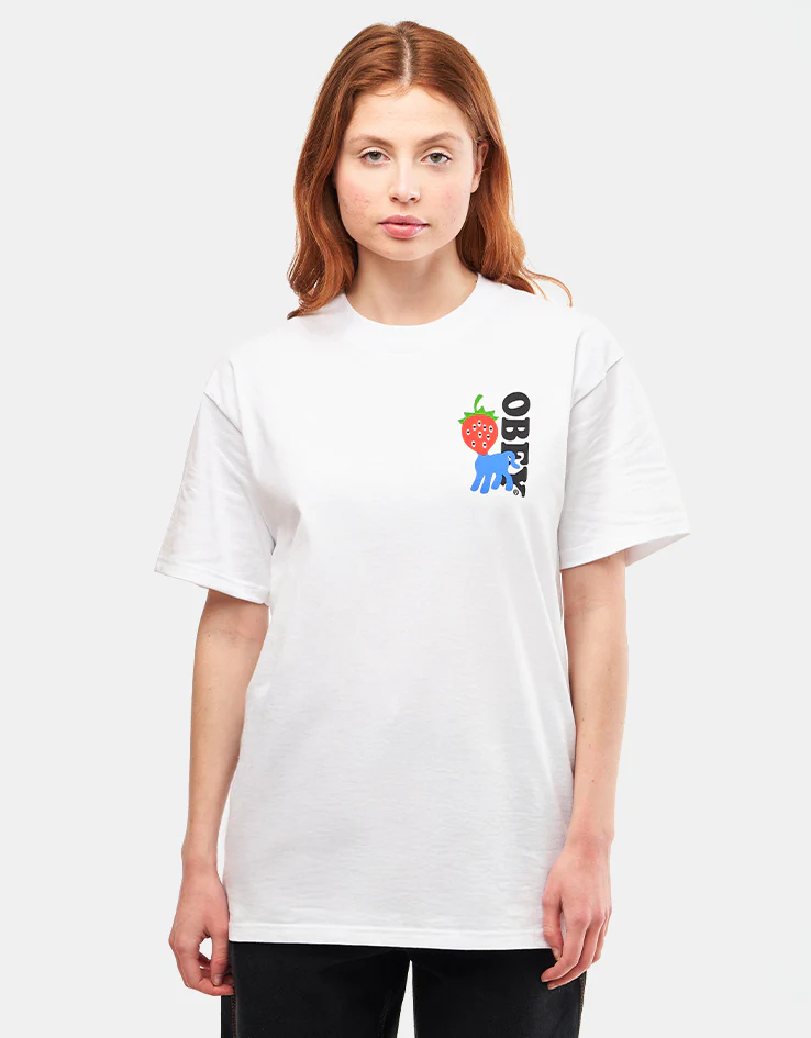 Obey Strawberry T-Shirt - White - Image 6