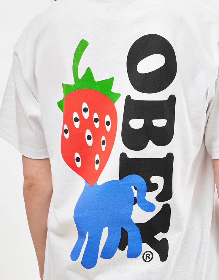 Obey Strawberry T-Shirt - White - Image 7