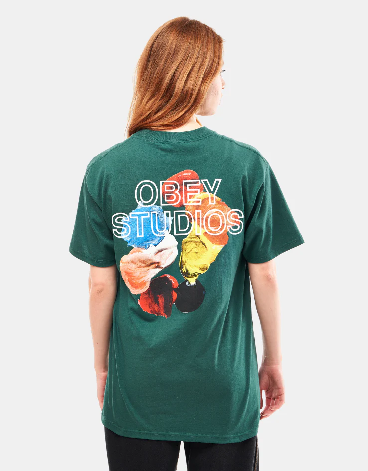 Obey Studios Palette T-Shirt - Rain Forest - Image 5