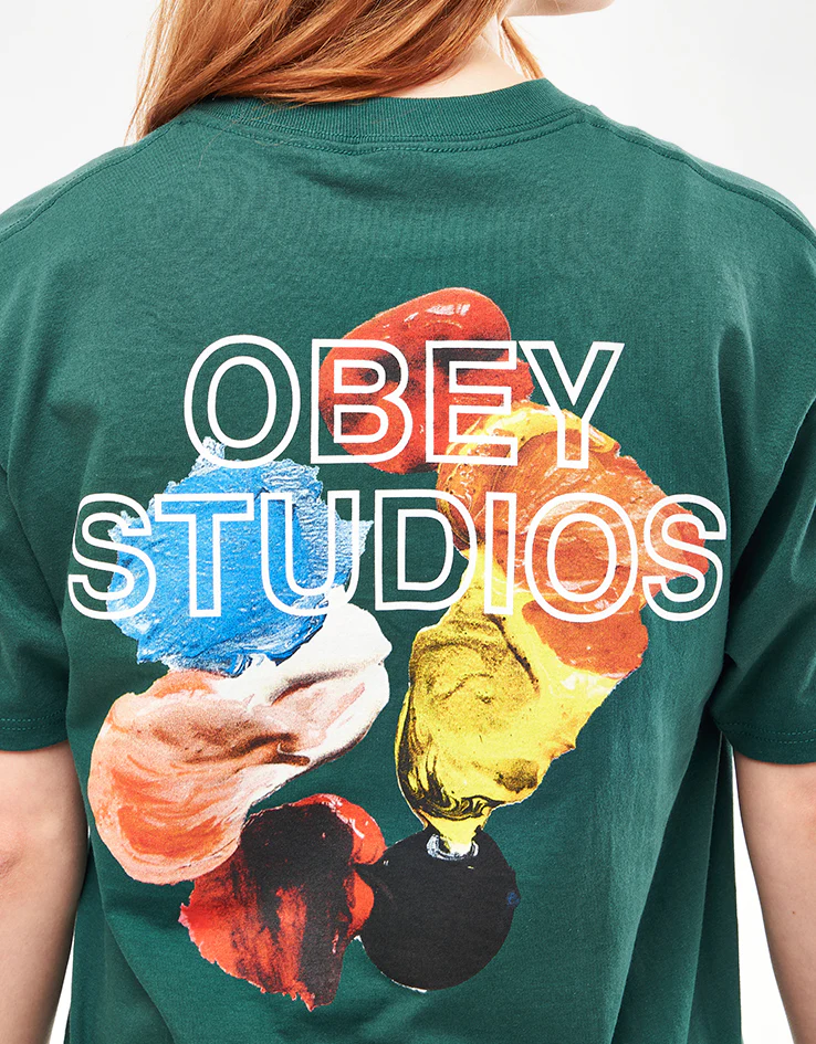 Obey Studios Palette T-Shirt - Rain Forest - Image 7
