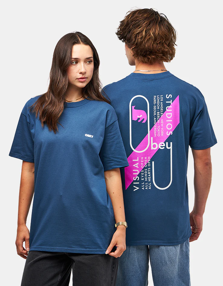 Obey Visual Studios T-Shirt - Harbor Blue