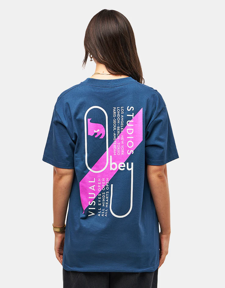 Obey Visual Studios T-Shirt - Harbor Blue - Image 6