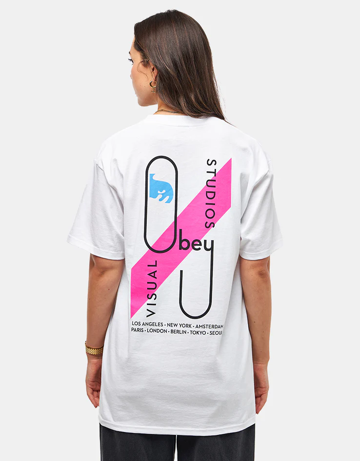 Obey Visual Studios T-Shirt - White - Image 5