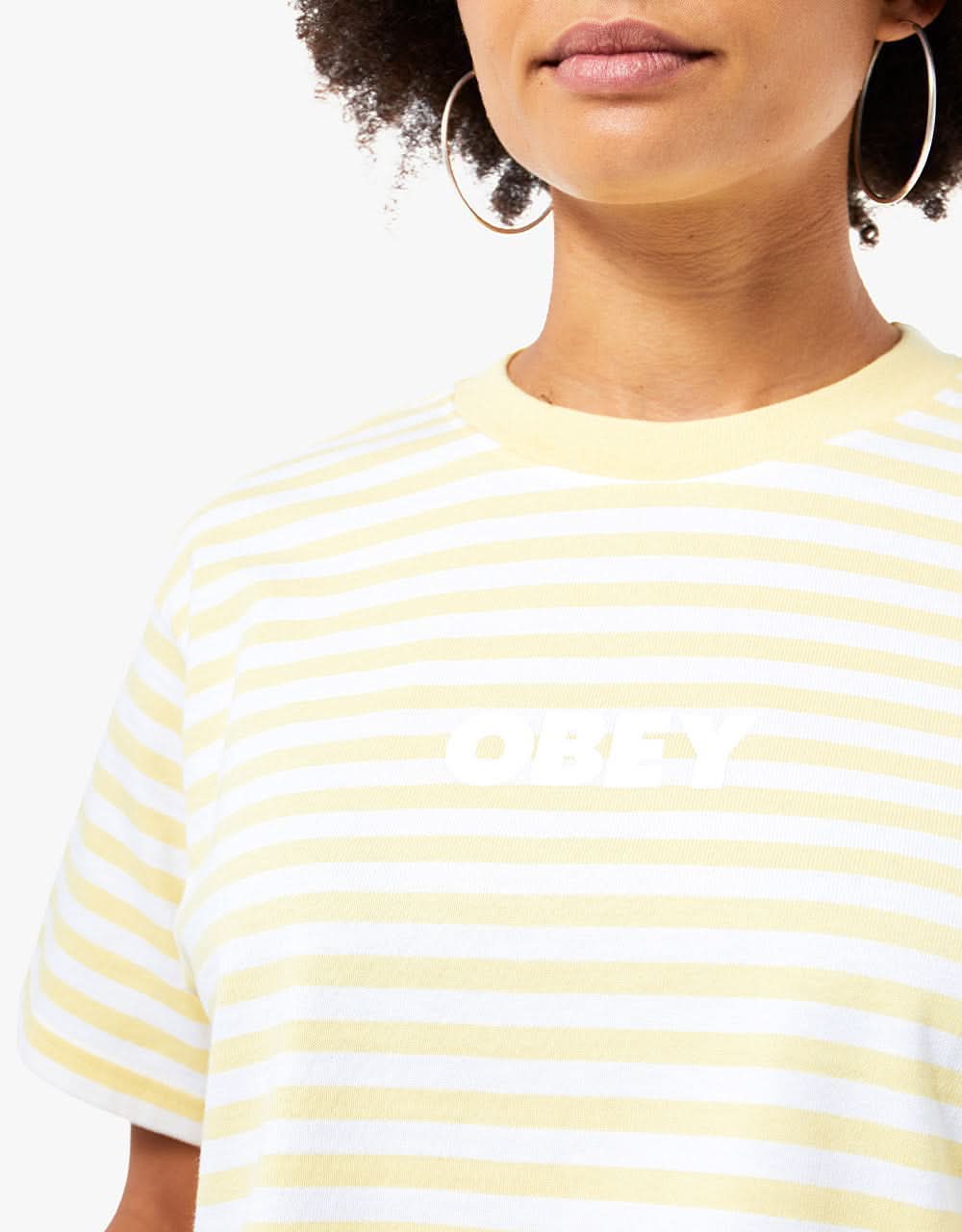 Obey Womens Brody Box T-Shirt - Butter Multi - Image 2