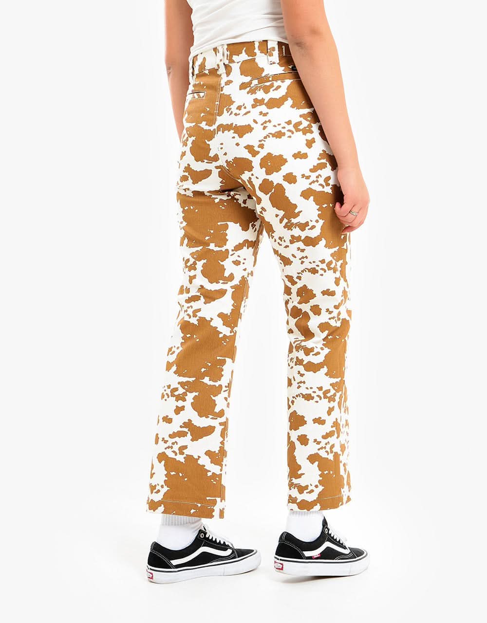 Obey Womens Straggler Printed Pant - Cow Print - Image 3