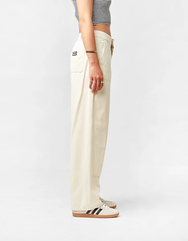 Obey Womens Tami Baggy Pant - Bone White - Image 11