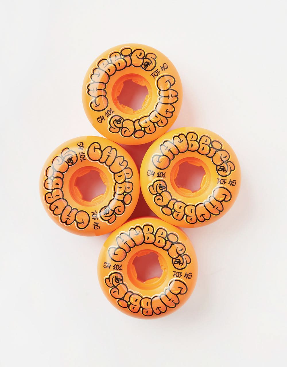 OJ Throw Ups Chubbies Citrus 101a Skateboard Wheels - 54mm - Image 2