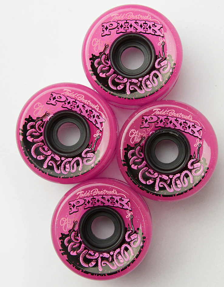 OJ x Todd Bratrud Pink Worms Super Juice 78a Skateboard Wheels - 60mm - Image 2