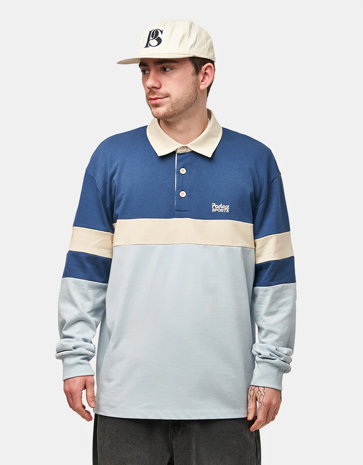 Parlez Plaza Rugby Shirt - Lagoon - Image 5