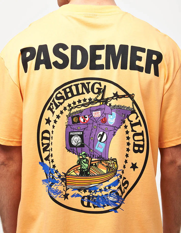 Pas De Mer Fishing Club T-Shirt - Orange - Image 3