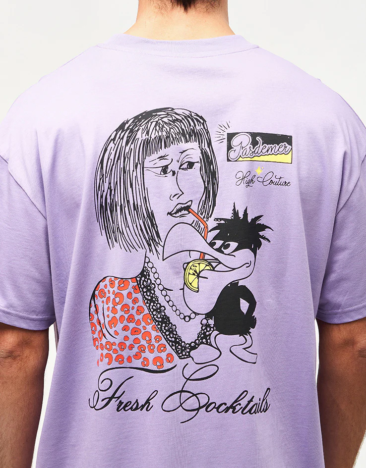 Pas De Mer Fresh Cocktails T-Shirt - Light Purple - Image 3