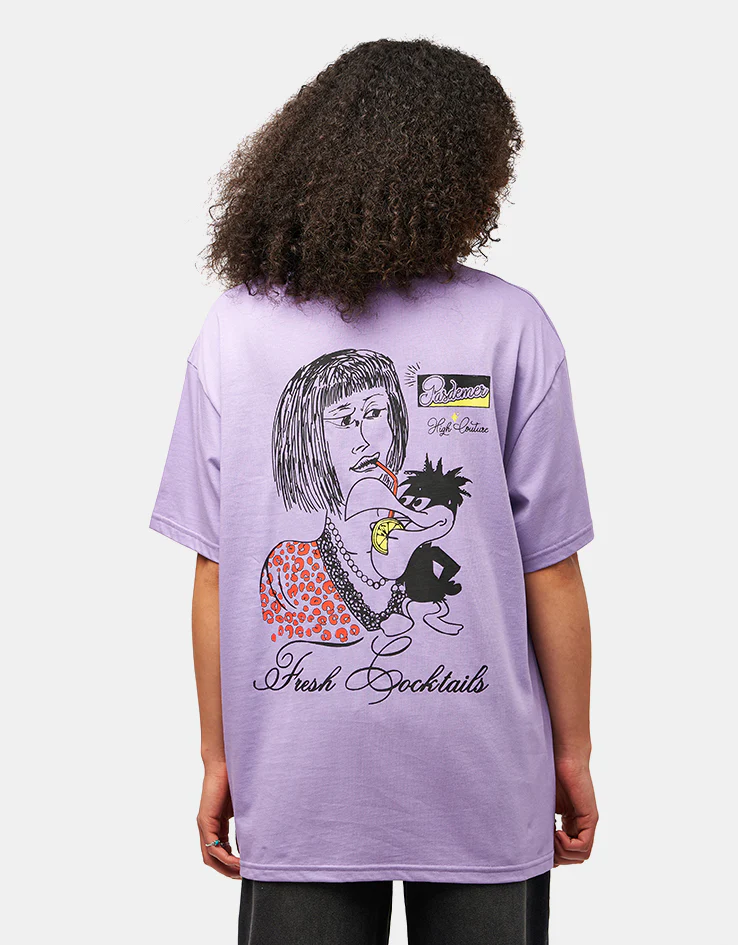 Pas De Mer Fresh Cocktails T-Shirt - Light Purple - Image 6