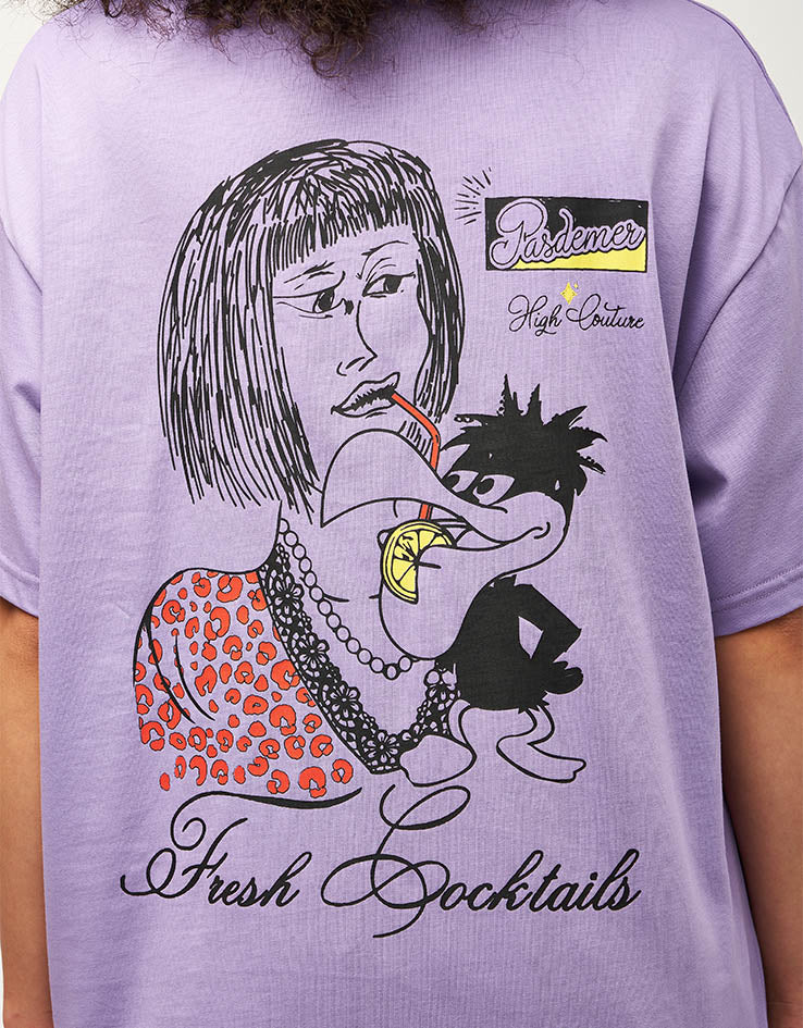 Pas De Mer Fresh Cocktails T-Shirt - Light Purple - Image 9