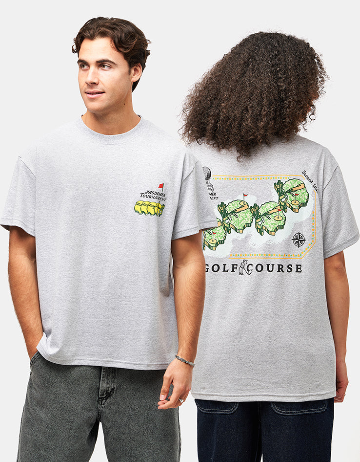 Pas De Mer Golf Course T-Shirt - Grey Melange