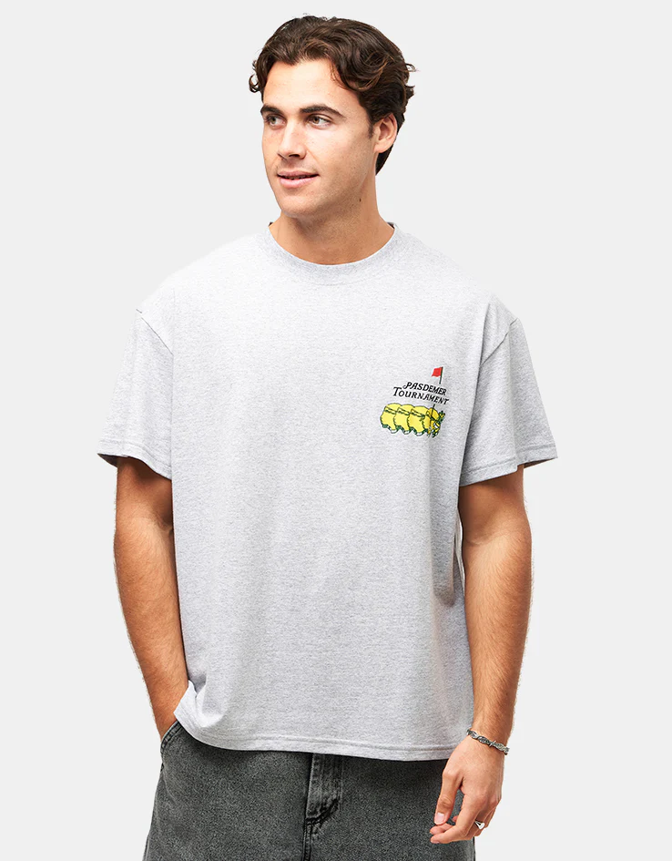 Pas De Mer Golf Course T-Shirt - Grey Melange - Image 3