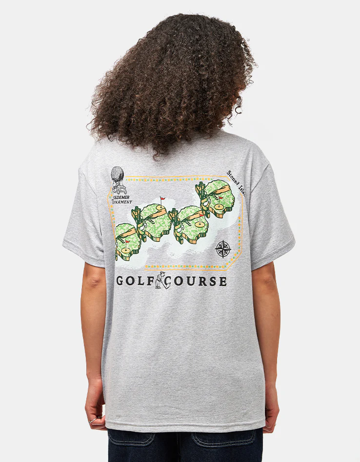 Pas De Mer Golf Course T-Shirt - Grey Melange - Image 7