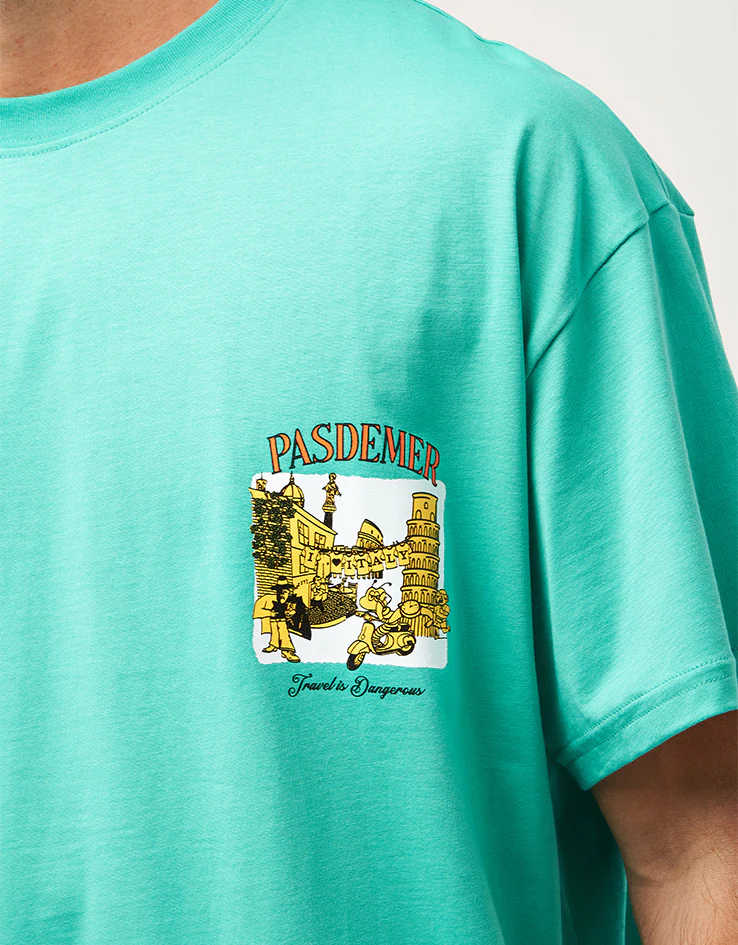 Pas De Mer I Love Italy T-Shirt - Mint Green - Image 4