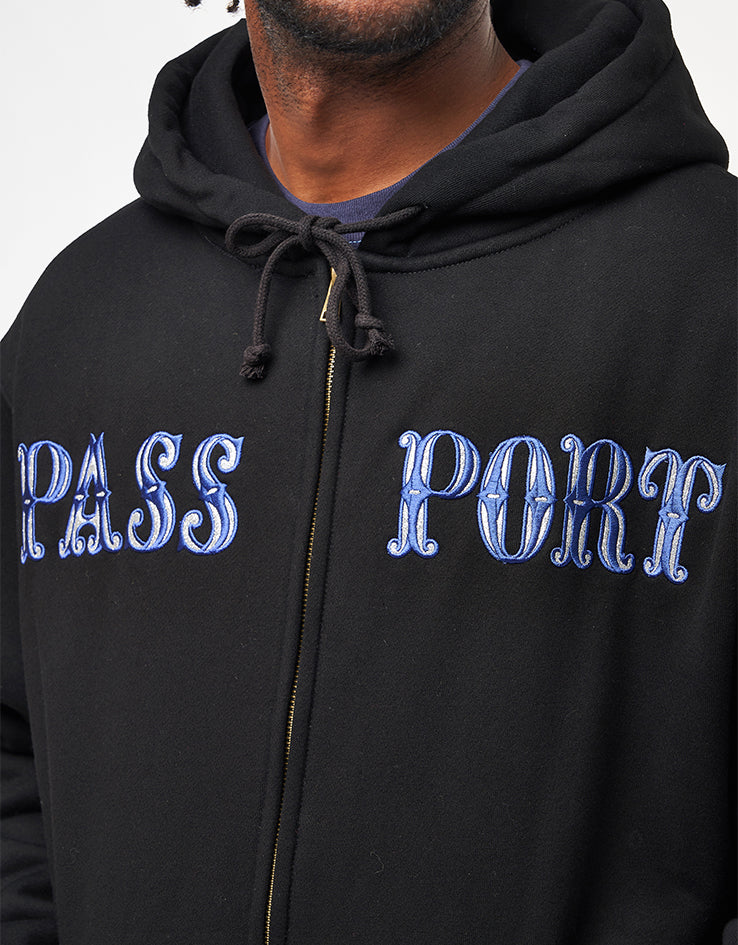 Pass Port Glint Zip Hoodie - Black - Image 4