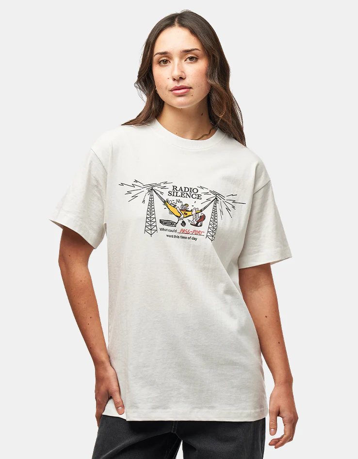 Pass Port Radio Silence T-Shirt - White - Image 4