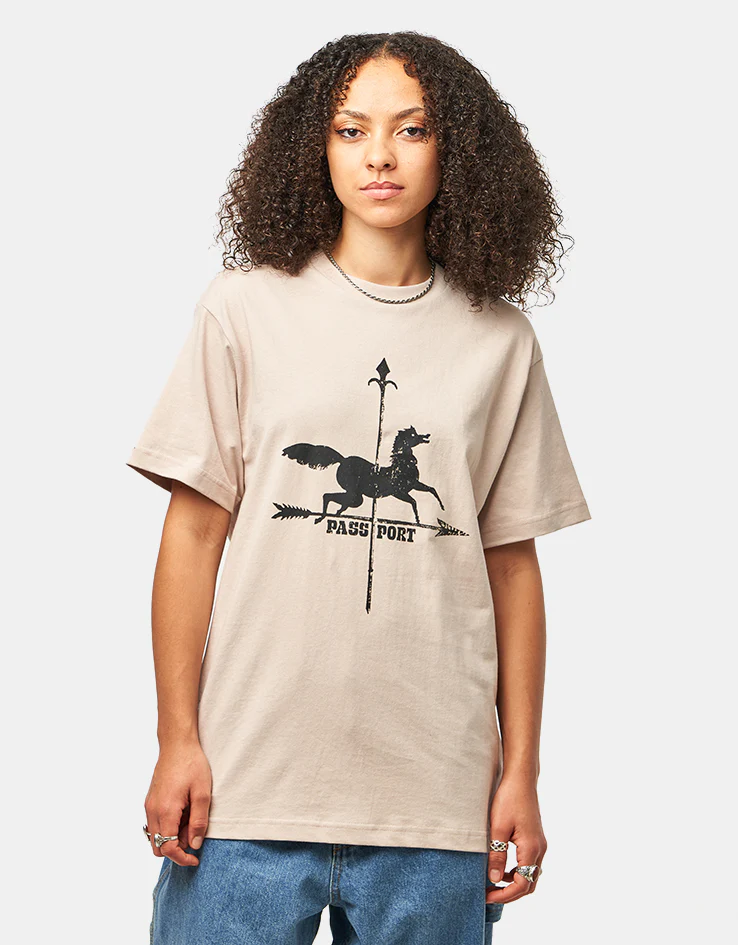 Pass Port Weathervane T-Shirt - Stone - Image 4