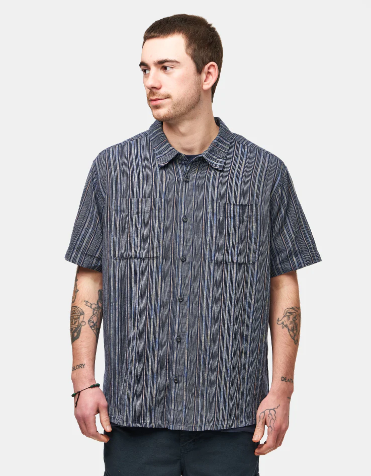 Patagonia Back Step S/S Shirt - Rapids: New Navy - Image 3