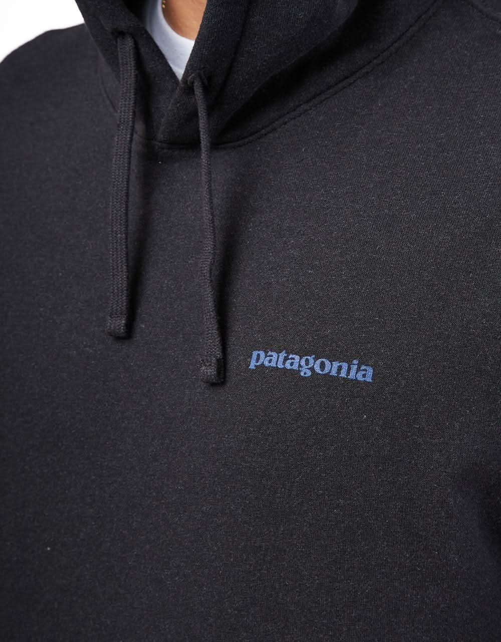 Patagonia Boardshort Logo Uprisal Pullover Hoodie - Ink Black - Image 2