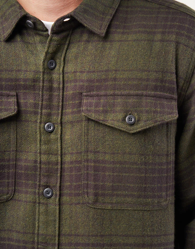 Patagonia Fjord L/S Flannel Shirt - Cascade: Basin Green - Image 6