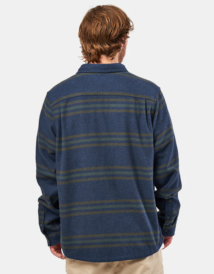Patagonia Fjord L/S Flannel Shirt - Treelined: Smolder Blue - Image 2