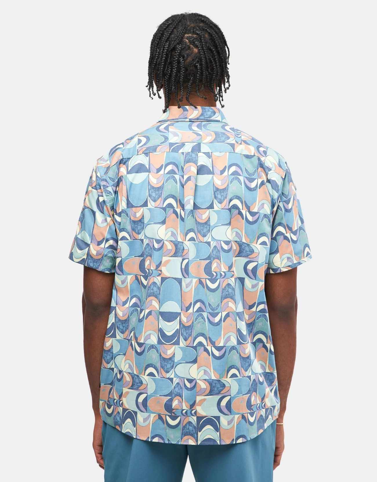 Patagonia Go To S/S Shirt - Swallowtail Geo: Still Blue - Image 2