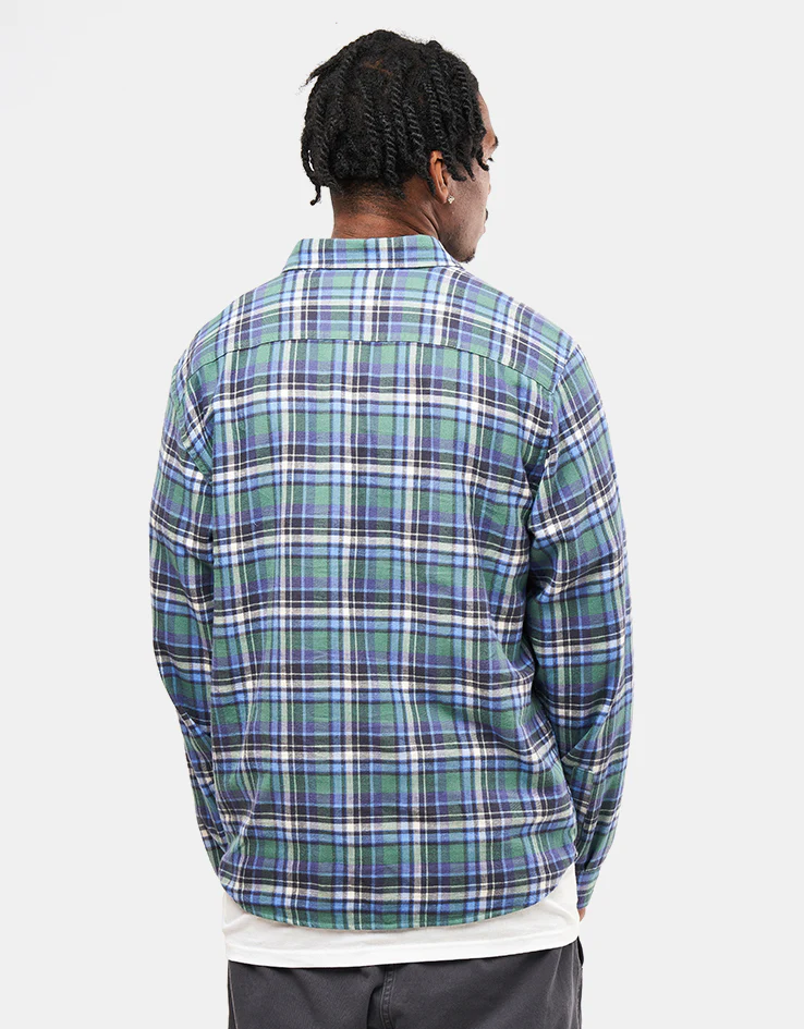 Patagonia Lightweight Fjord L/S Flannel Shirt - Nature Walk: Smolder Blue - Image 2