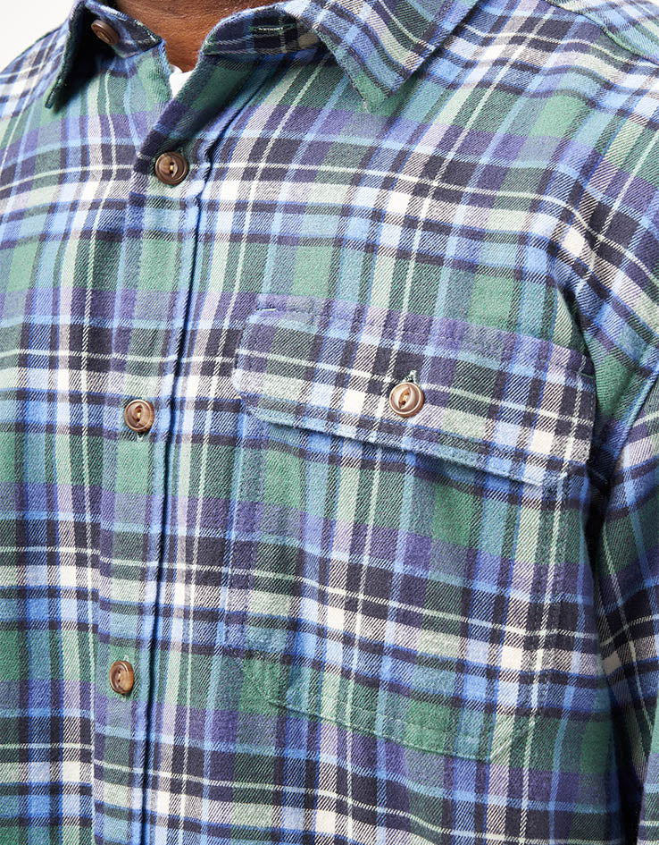 Patagonia Lightweight Fjord L/S Flannel Shirt - Nature Walk: Smolder Blue - Image 5