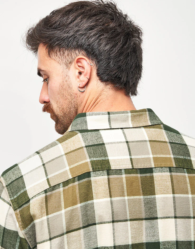 Patagonia Lightweight Fjord L/S Flannel Shirt - Rocky/Old Growth Green - Image 6