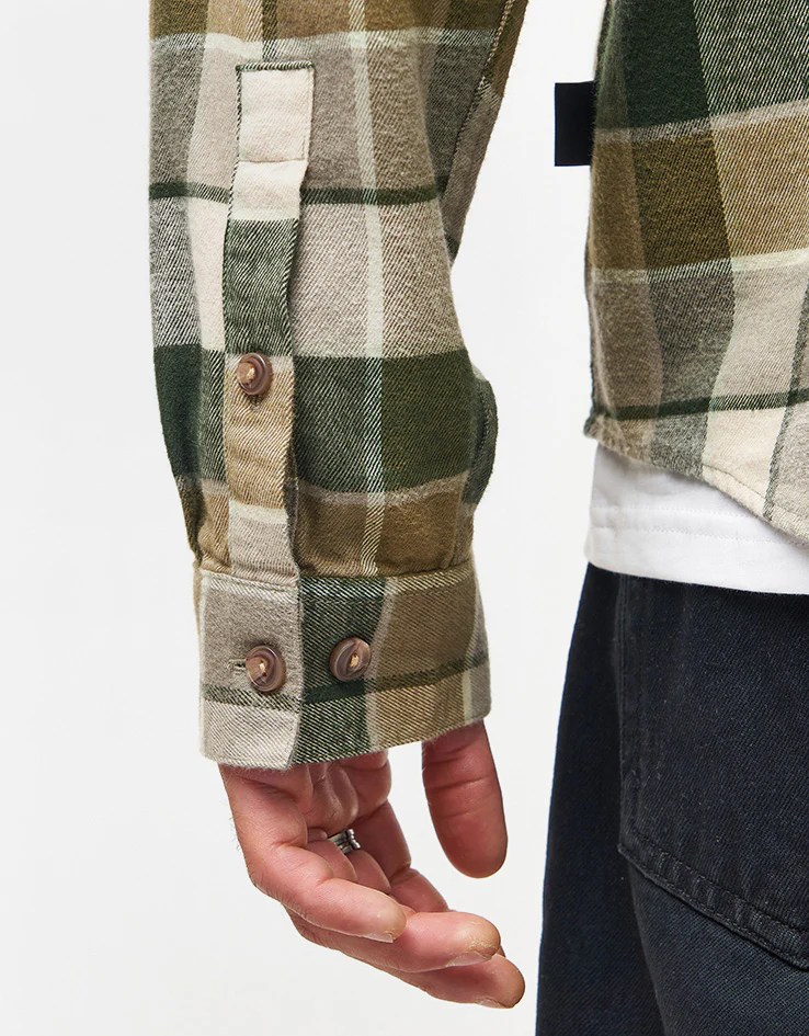 Patagonia Lightweight Fjord L/S Flannel Shirt - Rocky/Old Growth Green - Image 7