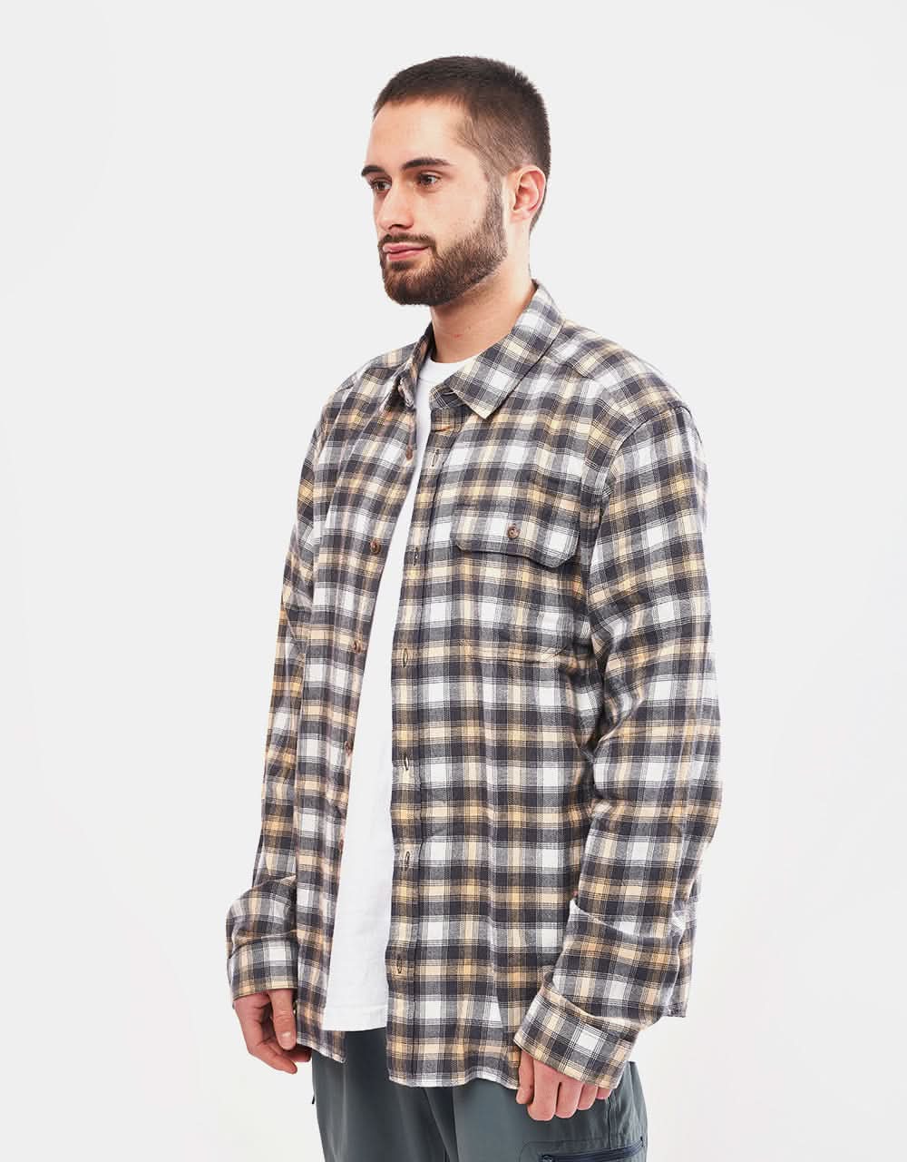Patagonia Lightweight L/S Fjord Flannel Shirt - Beach Day: Sandy Melon - Image 2