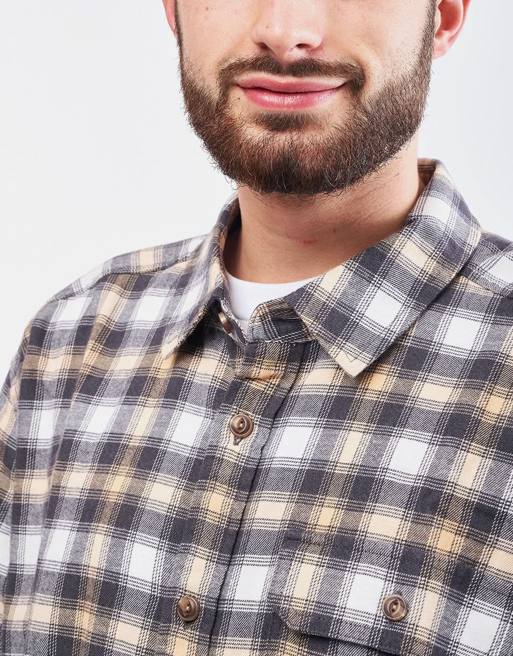 Patagonia Lightweight L/S Fjord Flannel Shirt - Beach Day: Sandy Melon - Image 6