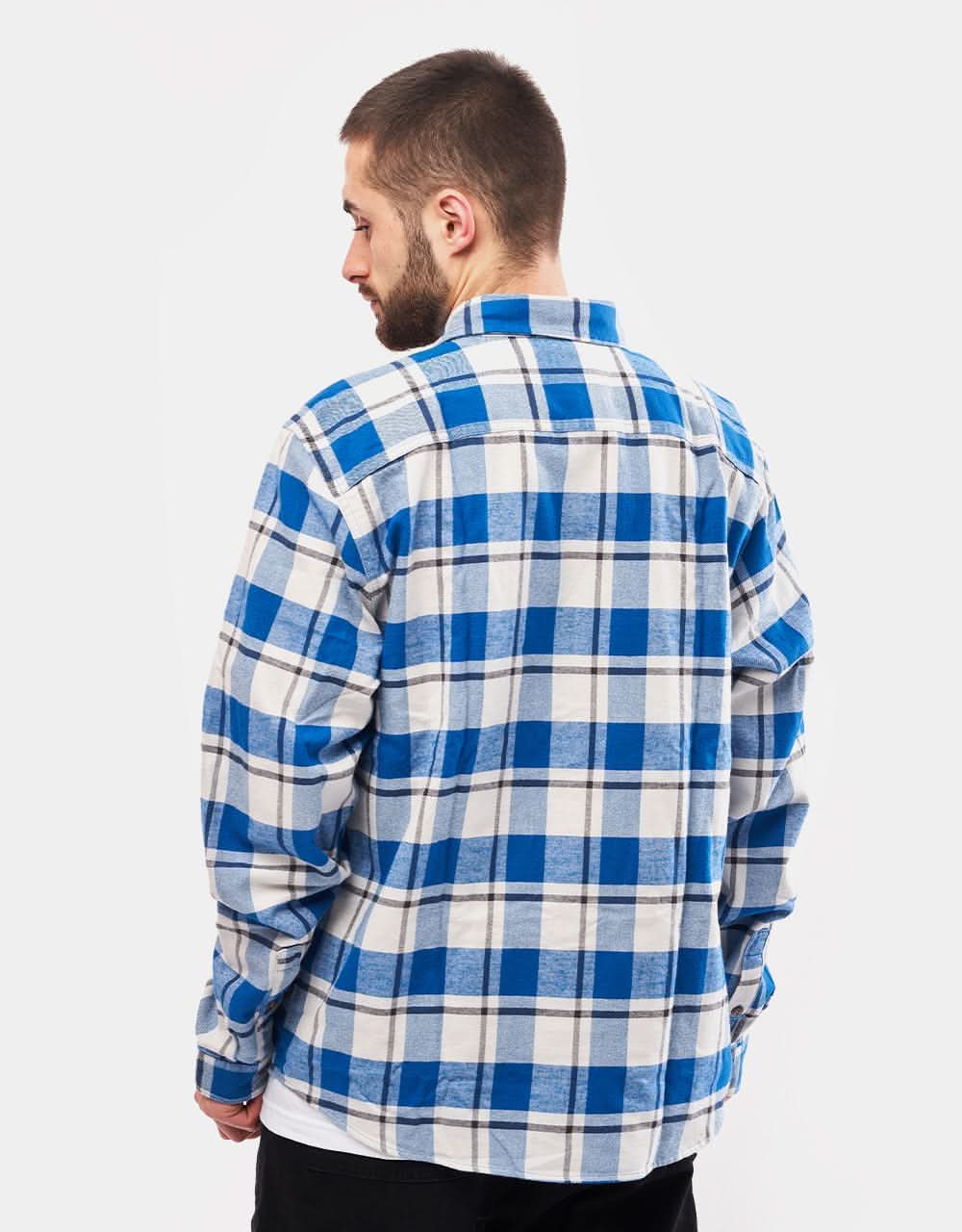 Patagonia Lightweight L/S Fjord Flannel Shirt - Captain: Endless Blue - Image 3